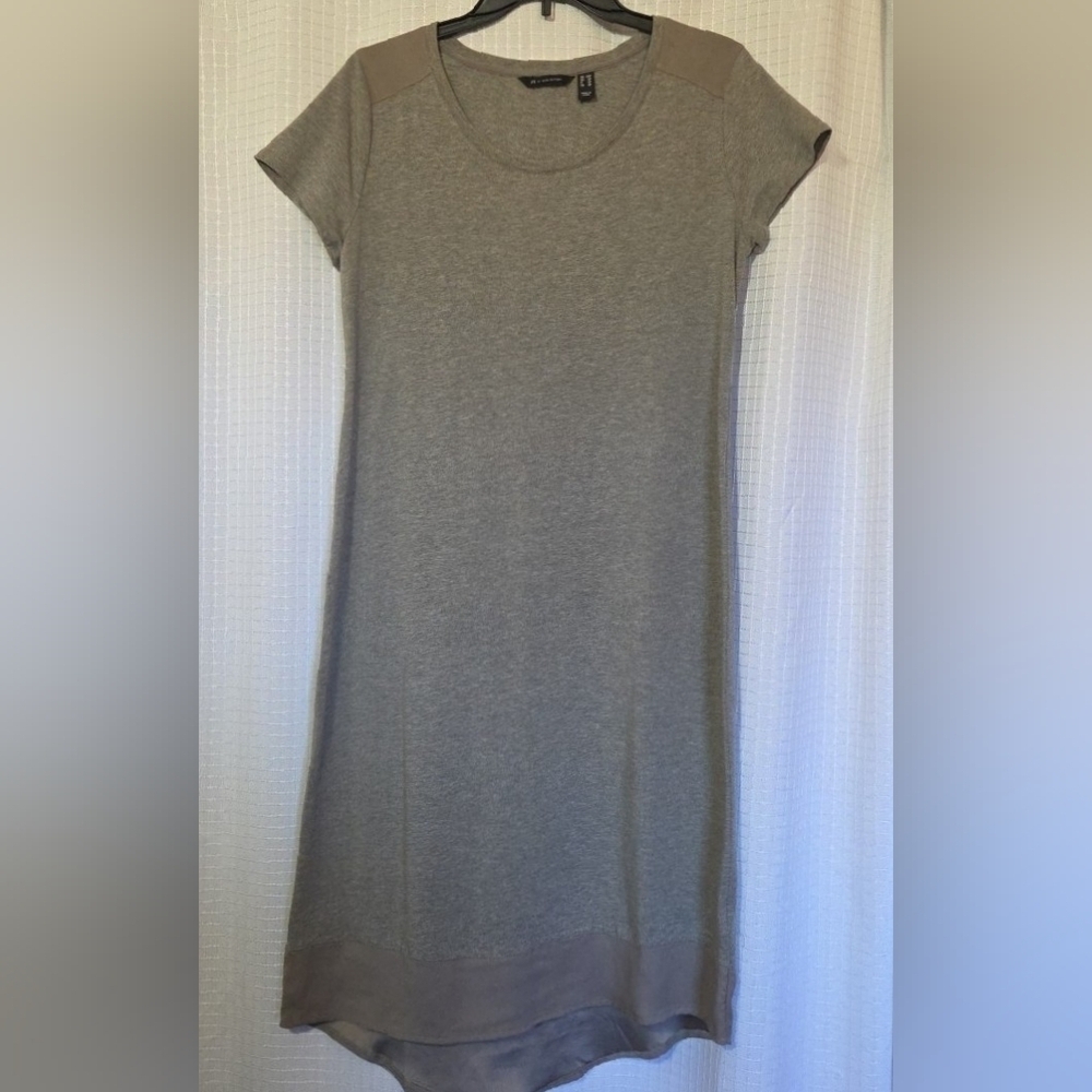 H By Halston Hi-Low Hem Knit Scoop Neck Maxi Dress  GREY Size XSP